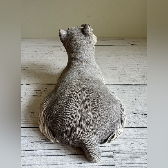 Vintage Large Schnauzer Dog Figurine Signed Sandra Brue for Sandicast - Picture 9 of 11